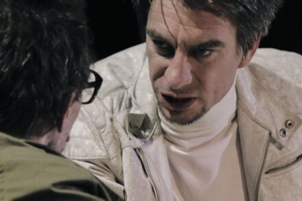 Henrik Ibsen, Viktor Ivančić: An Enemy of the People / Marko Mandić and Jure Henigman. Photo by Toni Soprano Meneglejte.