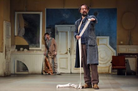 Molière: The Miser / Nejc Cijan Garlatti and Uroš Fürst. Photo by Peter Uhan.