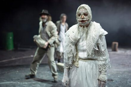 Dane Zajc: Voranc / Mina Švajger, Janez Škof and Petra Govc. Photo by Peter Uhan.