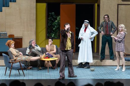 Saša Pavček, Valter Dragan, Pia Zemljič, Uroš Fürst, Robert Korošec, Klemen Janežič in Iva Babić Foto: Peter Uhan