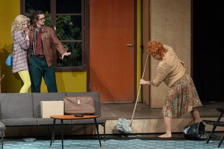 Iva Babić, Klemen Janežič in Saša Pavček Foto: Peter Uhan