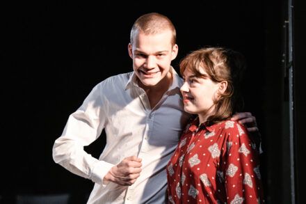 Marko Rafolt in Julija Urban Foto: Peter Uhan