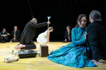 Domen Novak, Marko Mandić, Janez Škof, Ivana Percan Kodarin, Peter Podgoršek, Tamara Avguštin and Gorazd Logar. Photo by Peter Uhan.