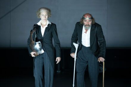Ivana Percan Kodarin and Janez Škof. Photo by Peter Uhan.